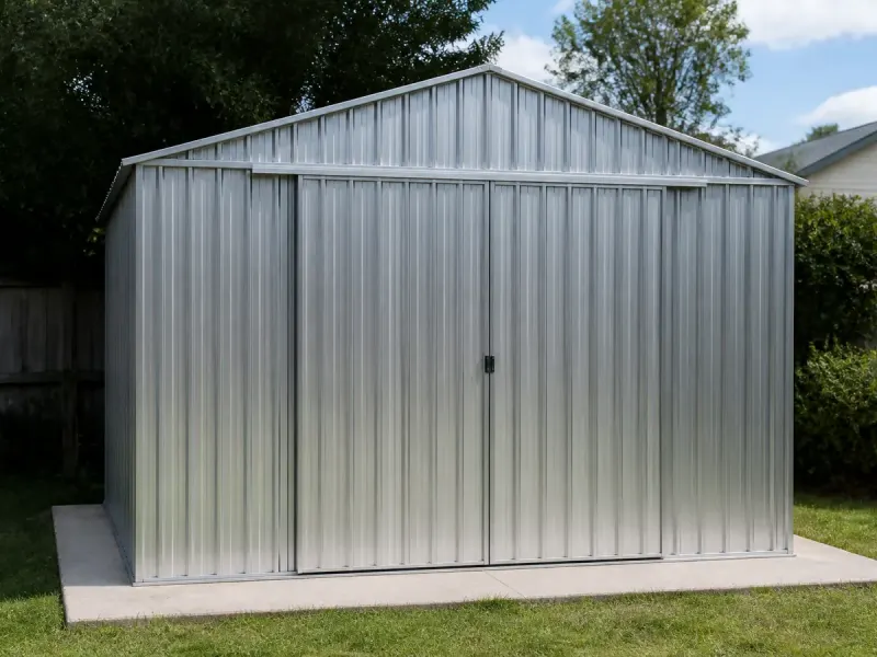 Professional assembly of Aoxun 6.2×4 Metal shed in Raleigh, North Carolina