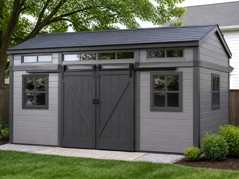Professional assembly of Patiowell 8×6 Resin shed in Raleigh, North Carolina