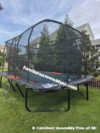 Large Outdoor Trampoline Assembly