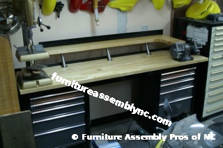 Garage Workbench & Storage Cabinet Assembly